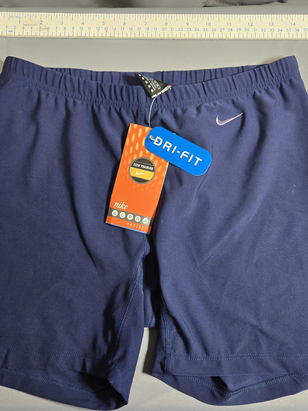Womens Nike Dri Fit Athletic Shorts Navy Size XL (16-18)